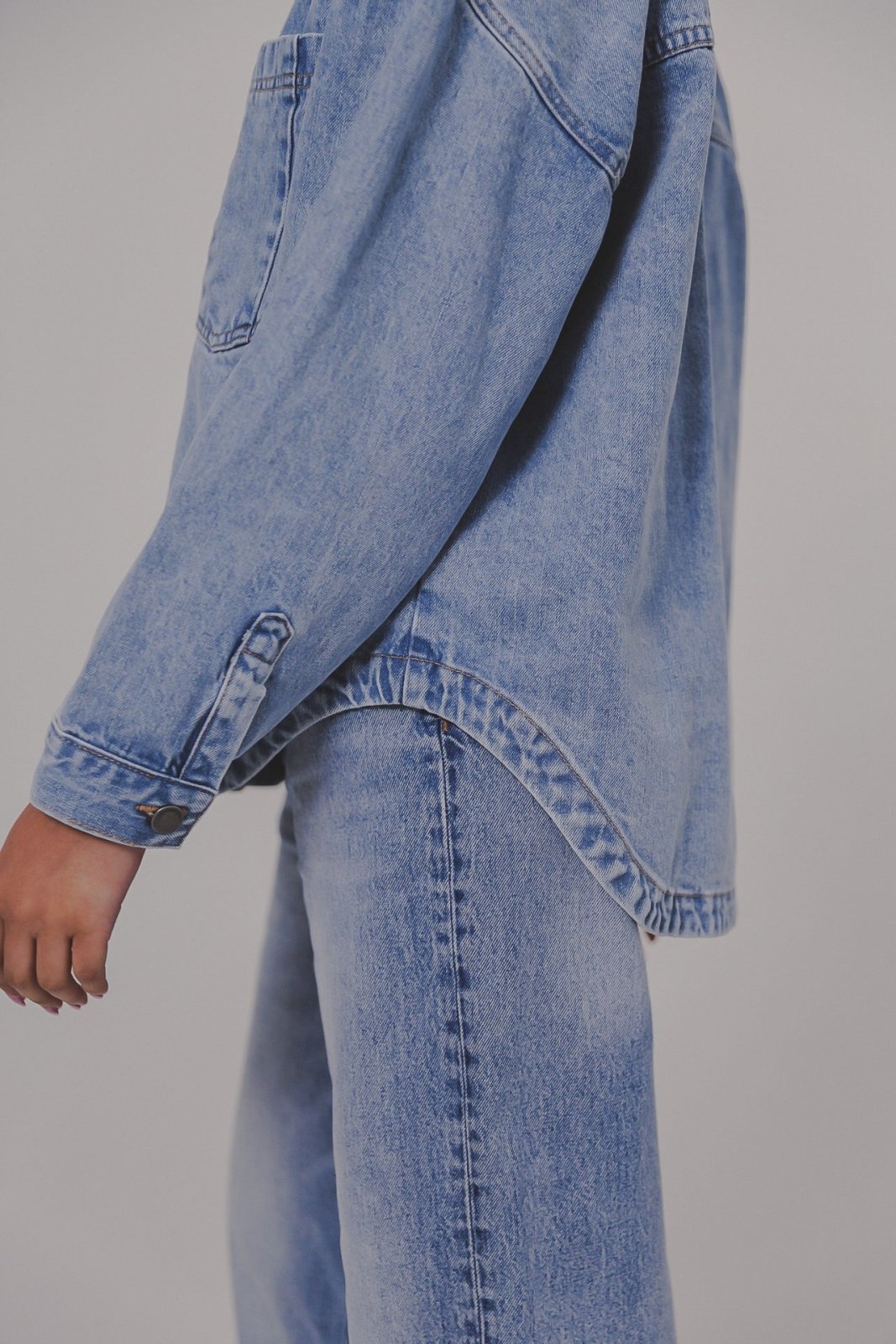 OVERSIZE DENIM SHIRT - Nobless Couture