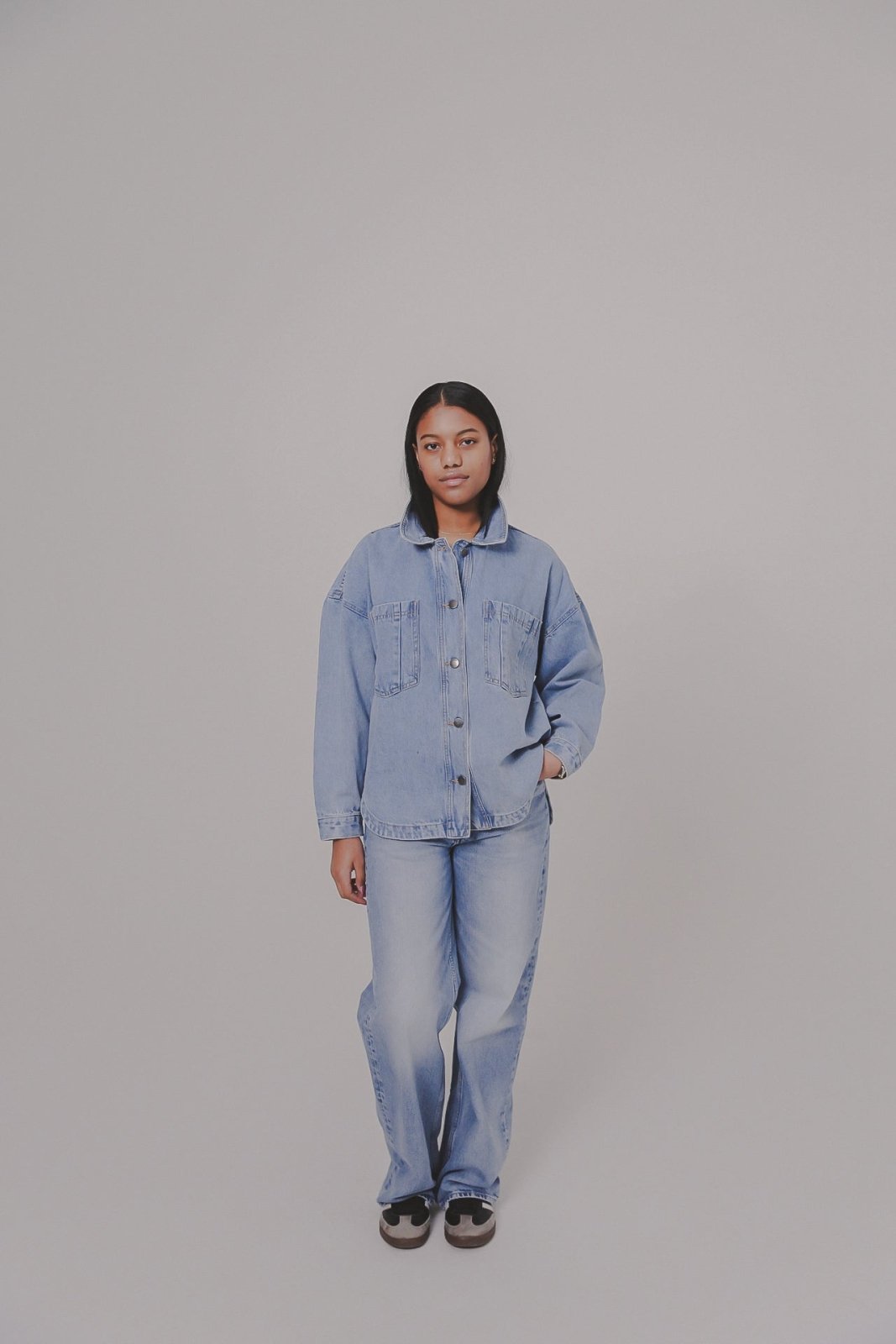 OVERSIZE DENIM SHIRT - Nobless Couture