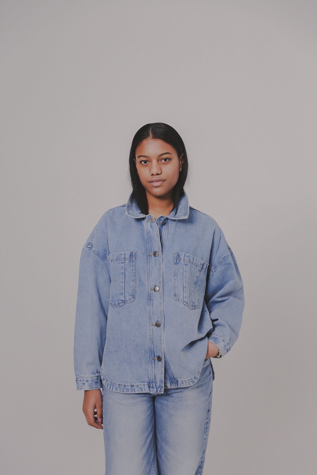OVERSIZE DENIM SHIRT - Nobless Couture