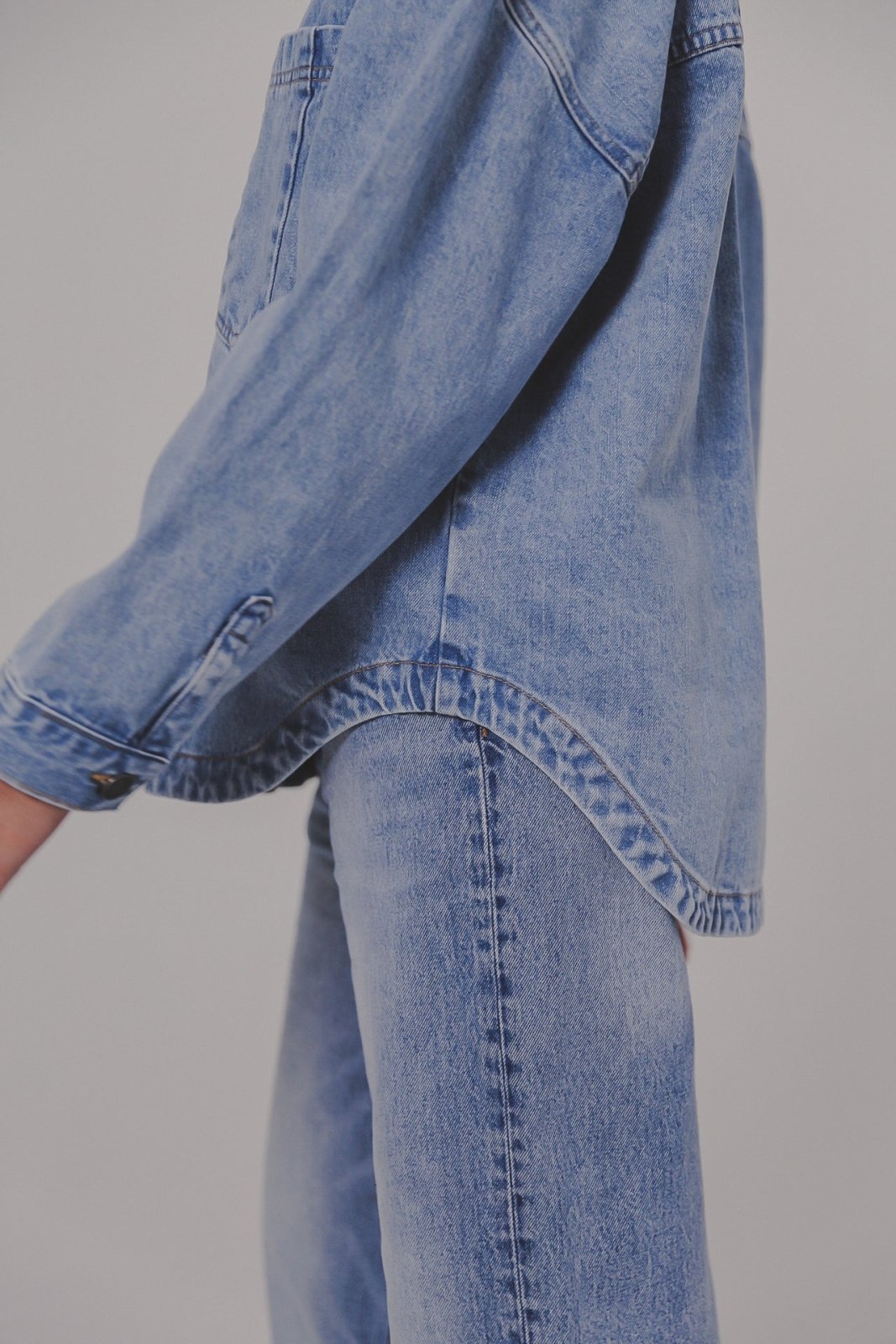 OVERSIZE DENIM SHIRT - Nobless Couture