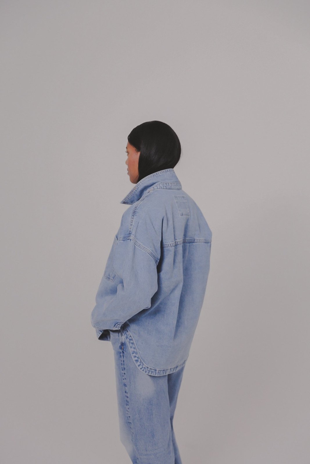 OVERSIZE DENIM SHIRT - Nobless Couture